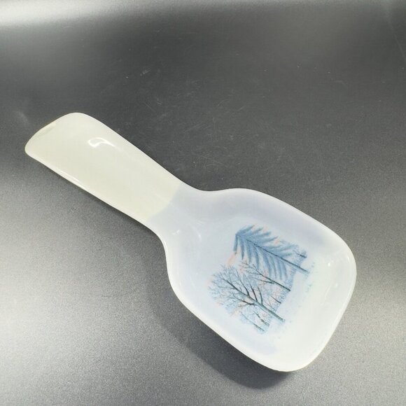 OTAGIRI Spoon Rest Ceramic Resting Plate Dish With Tree Scene Made In Japan VTG - Picture 13 of 13